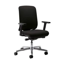 Bürostuhl Milani Bali mit 2D Armlehnen, Schwarz/Verchromt, Neu, Ergonomischer Stuhl - ideal für flexibles Arbeiten