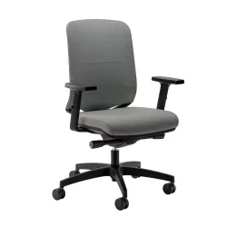 Bürostuhl Milani Bali mit 2D Armlehnen, Dunkelgrau/Schwarz, Neu, Ergonomischer Stuhl - ideal für flexibles Arbeiten