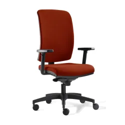 Bürostuhl Milani Cometa mit 1D Armlehnen, Orange/Schwarz, Neu, Ergonomischer Stuhl - ideal für flexibles Arbeiten