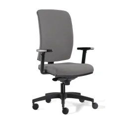Bürostuhl Milani Cometa mit 1D Armlehnen, Grau/Schwarz, Neu, Ergonomischer Stuhl - ideal für flexibles Arbeiten