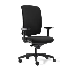 Bürostuhl Milani Cometa mit 1D Armlehnen, Schwarz/Schwarz, Neu, Ergonomischer Stuhl - ideal für flexibles Arbeiten