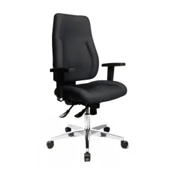 Bürostuhl Topstar Medilux 91 mit 2D Armlehnen, Schwarz/Verchromt, Neu, Ergonomischer Stuhl - ideal für flexibles Arbeiten
