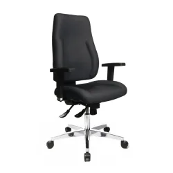 Bürostuhl Topstar Medilux 91 mit 2D Armlehnen, Schwarz/Verchromt, Neu, Ergonomischer Stuhl - ideal für flexibles Arbeiten