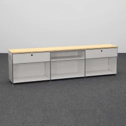 System4, Sideboard System4 228.0 x 40.0 cm, Lichtgrau, Neu, Sideboard - Ideal für stilvolle Akzente