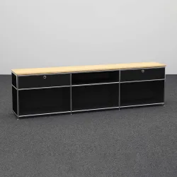 System4, Sideboard System4 228.0 x 40.0 cm, Schwarz, Neu, Sideboard - Ideal für stilvolle Akzente