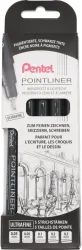 PENTEL Fineliner Pigment 5er Set YS20P-5UF POINTLINER schwarz ultrafine