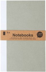 I AM CREATIVE Notizbuch A6 MAA4005.12 braun, 60 Seiten 3 St&uuml;ck