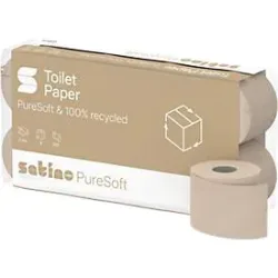 SATINO Toilettenpapier PureSoft 628528 3-lagig, 8 Rollen &agrave; 250 Blatt