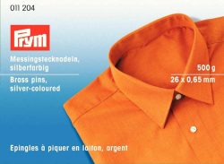 Prym Stecknadeln Nr. 103, silber 0.65 x 26 mm, Dose 500 g, Messing