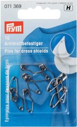 Prym Armblattbefestiger, silber 19 mm, Karte 10 Stk., Messing