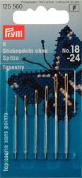 Prym Sticknadeln ohne Spitze, silber Nr. 18 - 24, Karte 6 Stk.