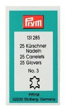 Prym K&uuml;rschnernadel Nr. 3, silber 1.00 x 43 mm, Brief 25 Stk.