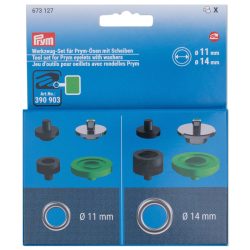 Prym - Werkzeug-Set Ösen, 11 + 14 mm, 11X14MM, Silber