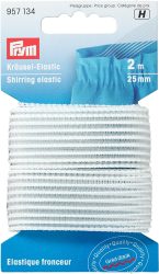 Prym Kr&auml;usel-Elastic, weiss 25 mm, Karte 2 m
