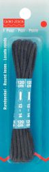 Prym Rundsenkel, schwarz 3 mm x 120 cm, Karte 1 Paar