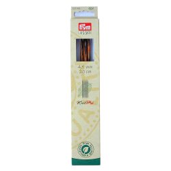 Prym 1530 Strumpfstricknadeln 4.50 mm, 20 cm, Birkenholz