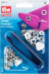 Prym Druckknopf Jersey Ring, weiss 10 mm, Karte 10 Stk.