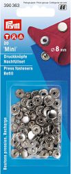 Prym Druckknopf Mini, silber 8 mm, Nachf&uuml;llpackung