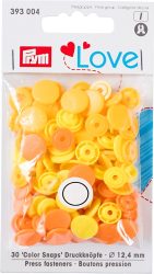 Prym Love Druckknopf Color Snaps, gelb 12.4 mm, Karte 30 Stk.