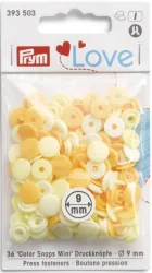 Prym Love Druckknopf Color Snaps, hellgelb 9 mm, Karte 36 Stk.