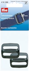 Prym Leiterschnallen, schwarz 30 mm, Karte 2 Stk., Kunststoff