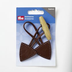 Prym Knebelverschluss, braun 15 x 5 cm, Karte