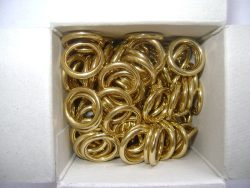 Prym Hohlringe, gold 11 x 16 mm, Karton 100 Stk., Messing