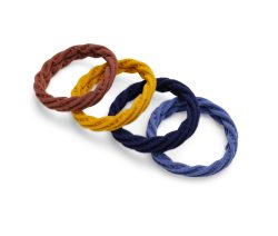 Trisa Haargummi Yoga soft strukturiert curry, blau, navy, braun 4 Stk.