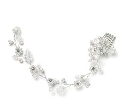 Trisa Celebride Haarkamm mit Perlen und Strass und zarter, formbarer Drahtdeko