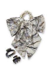Trisa Fashion Perlen scrunchie mit Satin Schleife