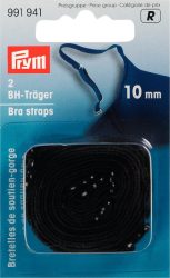 Prym BH-Tr&auml;ger, schwarz 10 mm, Karte 2 Stk.
