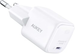AUKEY Minima 30W GaN USB-C PA-B1L WH Wall Charger, White
