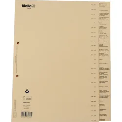 BIELLA Bauabrechnungsregister A4 46442691U 26-teilig, braun, franz&ouml;sisch