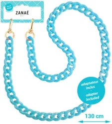 ZANA&Eacute; Phone Necklace Caraibe Vibe 17373 Mineral Spring light blue
