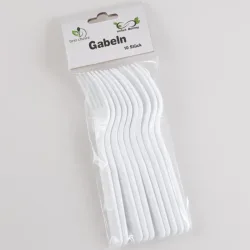 - Gabel, 10Stk, 14cm, Weiss