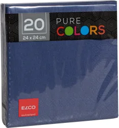 ELCO Serviette Zelltuch 24x24cm PC234020-465 3-lagig, dunkelblau 20Stk. 3-lagig, dunkelblau 20Stk.