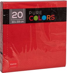 ELCO Serviette Zelltuch 33x33cm PC334020-020 3-lagig, rot 20Stk. 3-lagig, rot 20Stk.