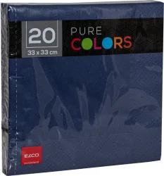 elco - Papierservietten, 20 Stück, 33cm, Dunkelblau