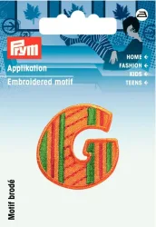 Prym Applikation Buchstabe G, orange & bunt