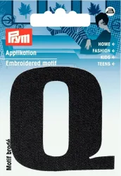 Prym Applikation Buchstabe Q, schwarz