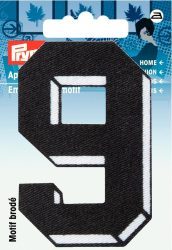 Prym Applikation Zahl 9, klein, schwarz Karte 1 Stk.