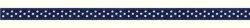 Prym Satinband gepunktet, marineweiss 6 mm, Coupon 4 m