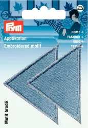 Prym Applikation Dreiecke gross, Jeans hell