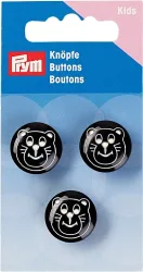 Prym Knopf &Ouml;sen B&auml;r, schwarz 18 mm, 3 Stk.