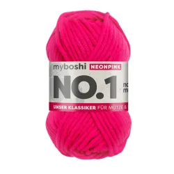 myboshi Wolle Nr.1 col.182 neonpink 50 g, 55 m, 70 % PAN, 30 % WO