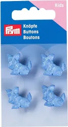 Prym Knopf &Ouml;sen Hund, blau 18 mm, Karte 4 Stk.