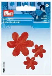 Prym Applikation Blumen klein/gross, rot