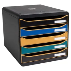 EXACOMPTA Schubladenbox NEO DECO A4+ 309505D Big Box, 5 Schubladen