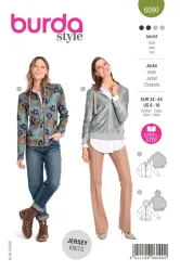 Burda Schnittmuster, Sweatjacke mit Reissverschluss