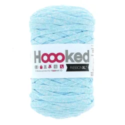 Hoooked RibbonXL, Rainbow Rave, Blazing blue Kn&auml;uel 250 g, 85 m, mindestens 70 % CO
